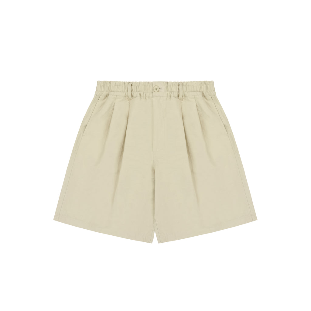 Wide C/N half pants cream