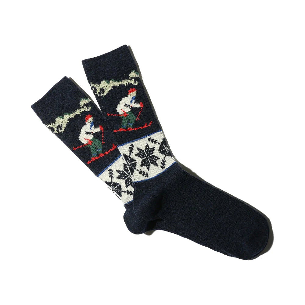 Wool ski JQ crew navy