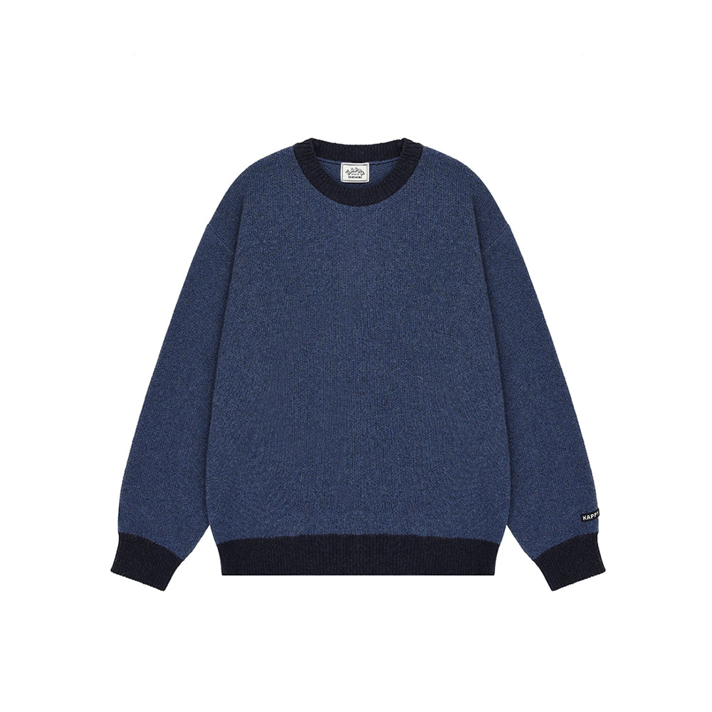 Ringer wool knitwear blue