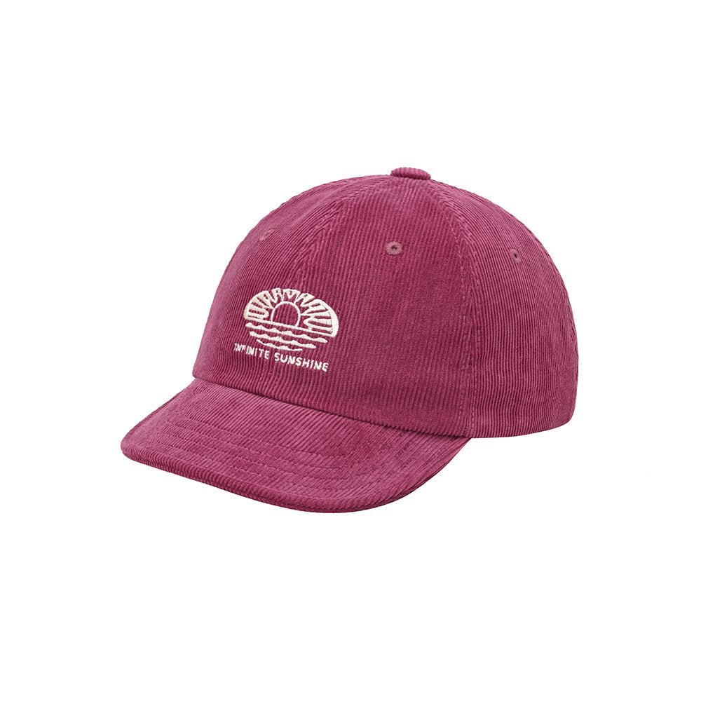 Casquette soleil en velours côtelé violette