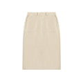 Cream corduroy fatigue skirt