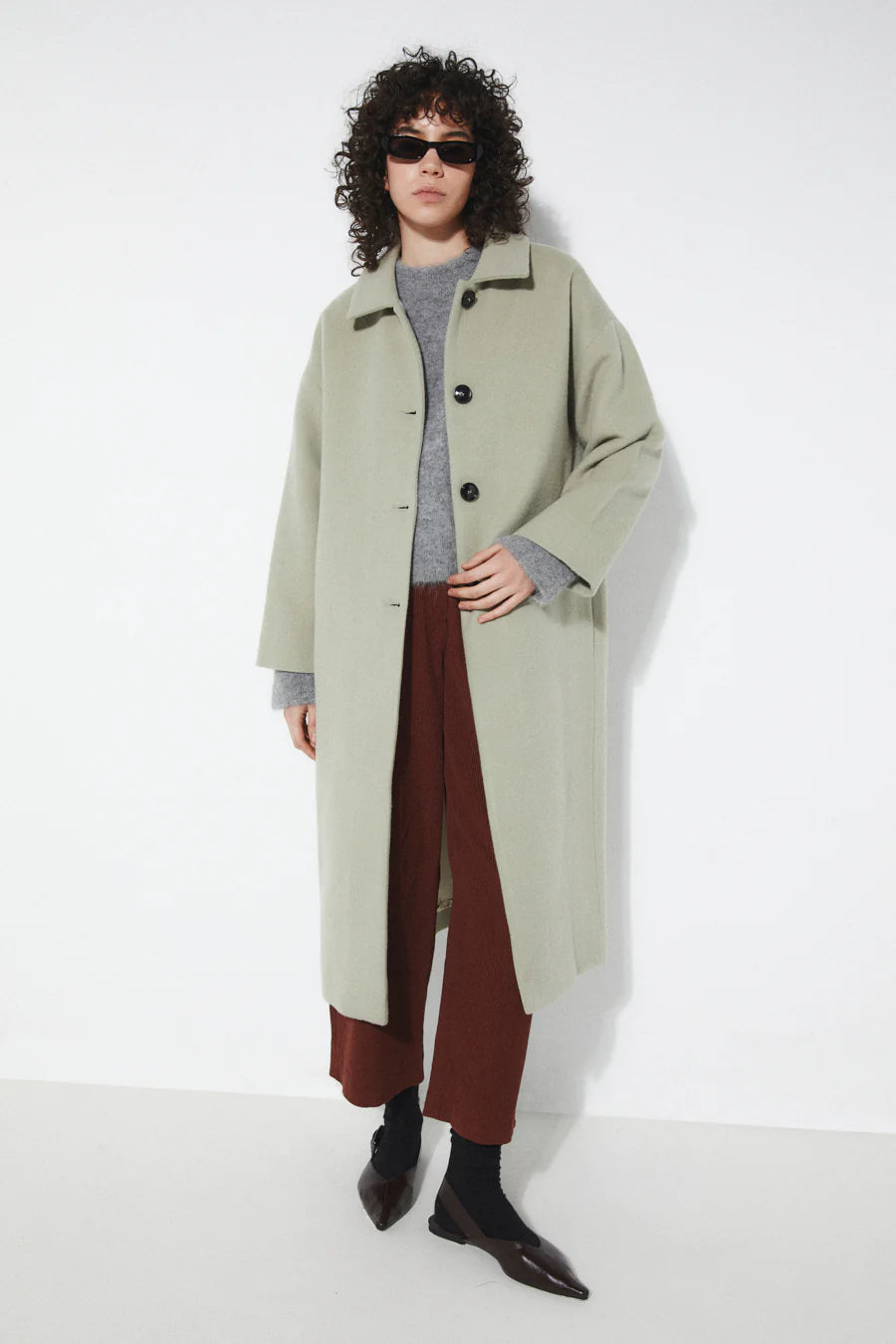 Aline Coat - Dirty Green