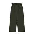 Two tuck wide denim pants khaki