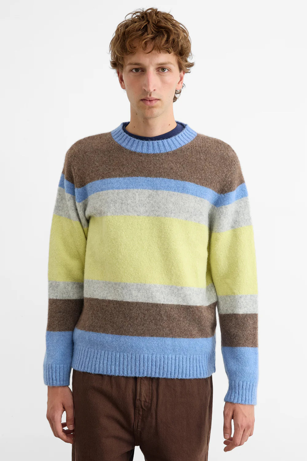 Yellow striped Glasgow sweater