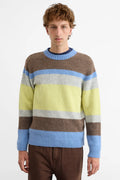 Yellow striped Glasgow sweater