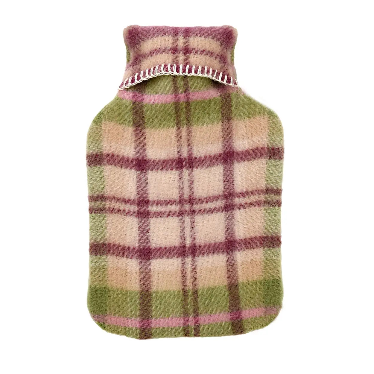 Hot water bottle cover in pure virgin pink wool