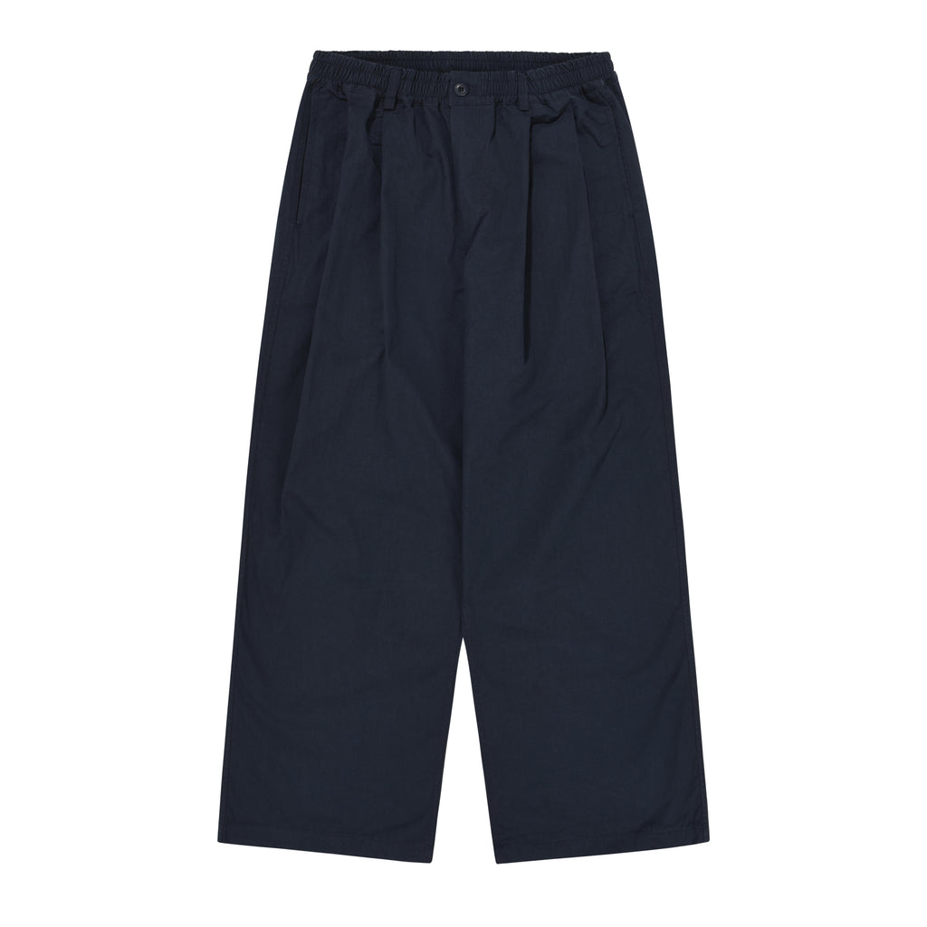 Two-tuck wide chino pants navy