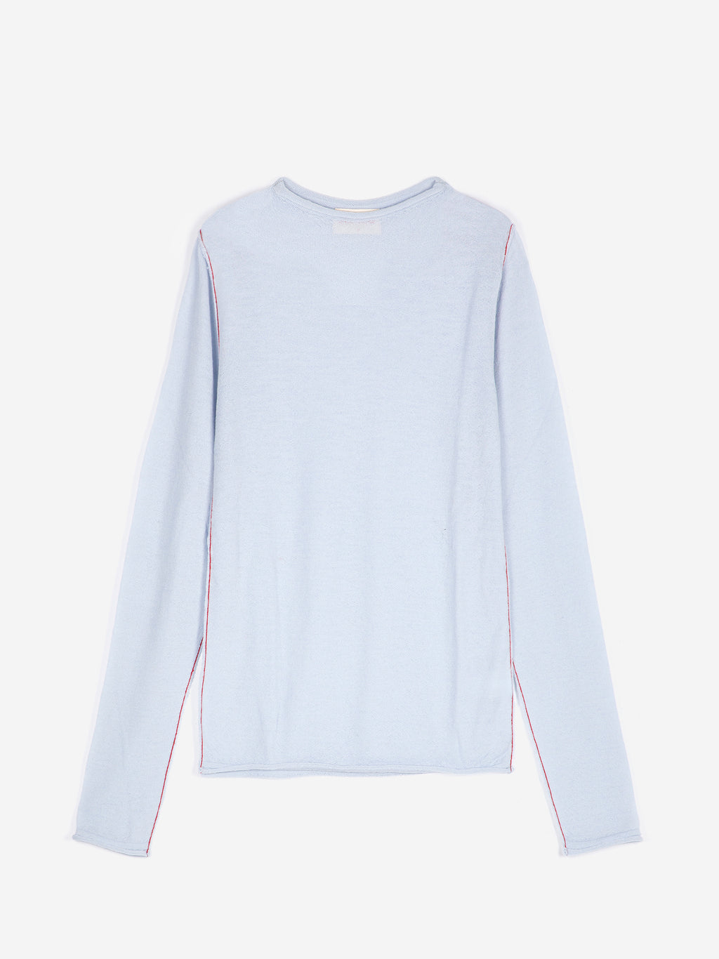Turtleneck knitted merino jumper light blue