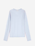 Turtleneck knitted merino jumper light blue