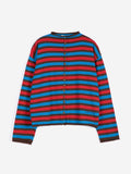 Striped cotton cardigan multi