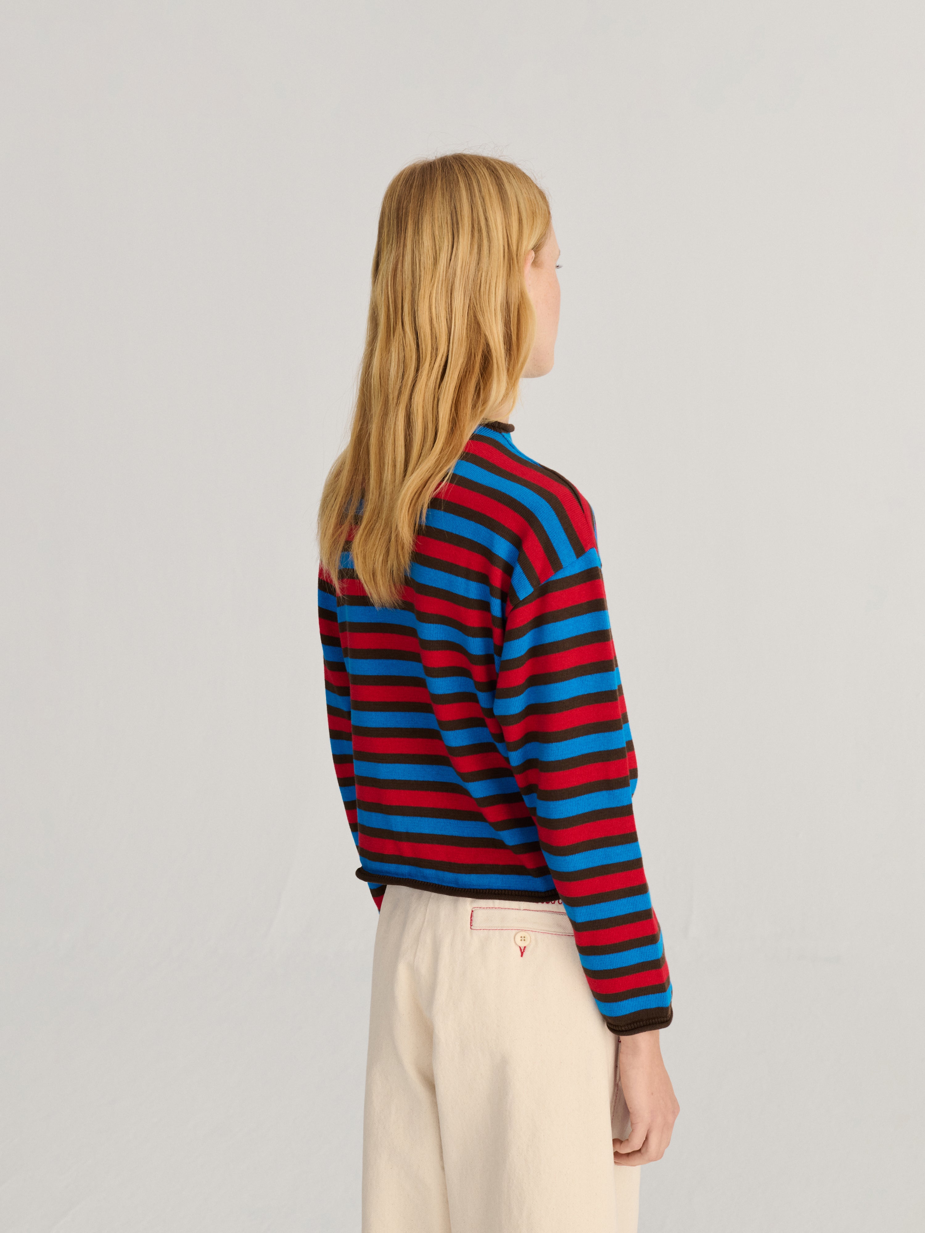 Striped cotton cardigan multi