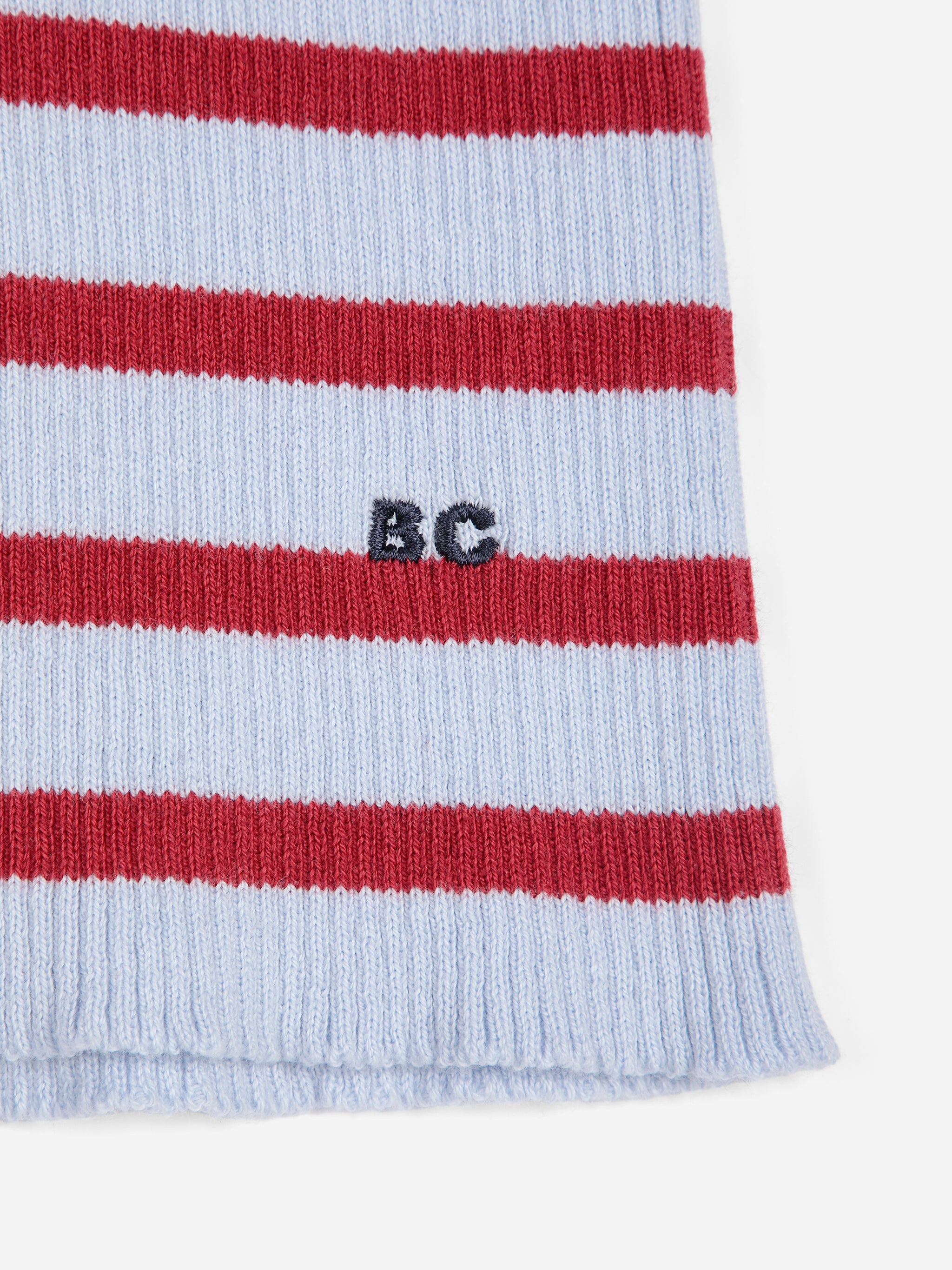 Striped turtleneck wool cotton jumper multi