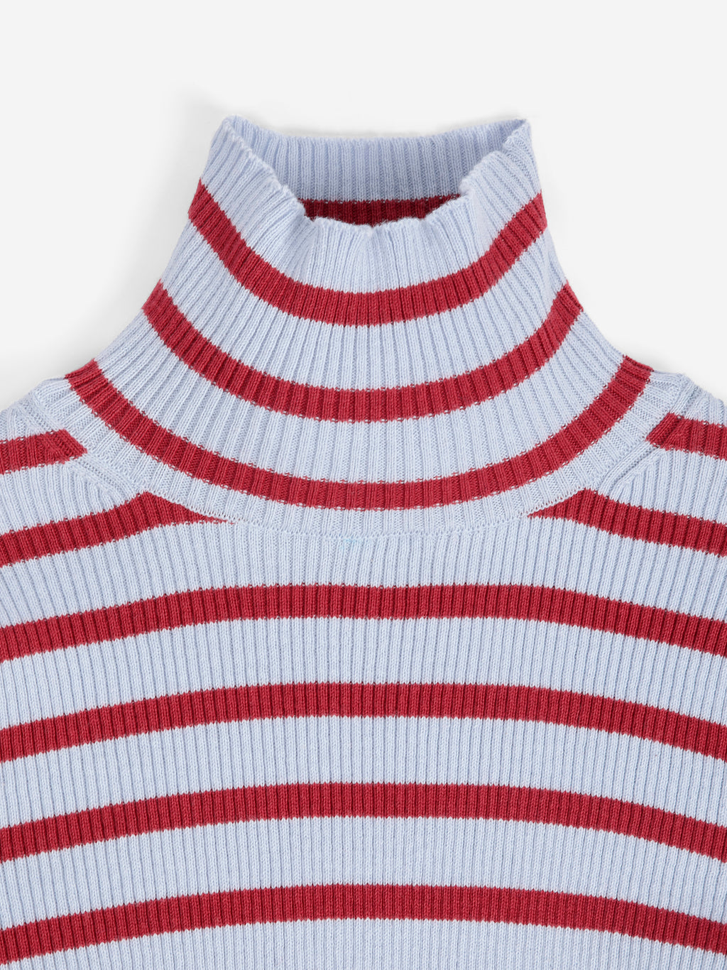 Striped turtleneck wool cotton jumper multi