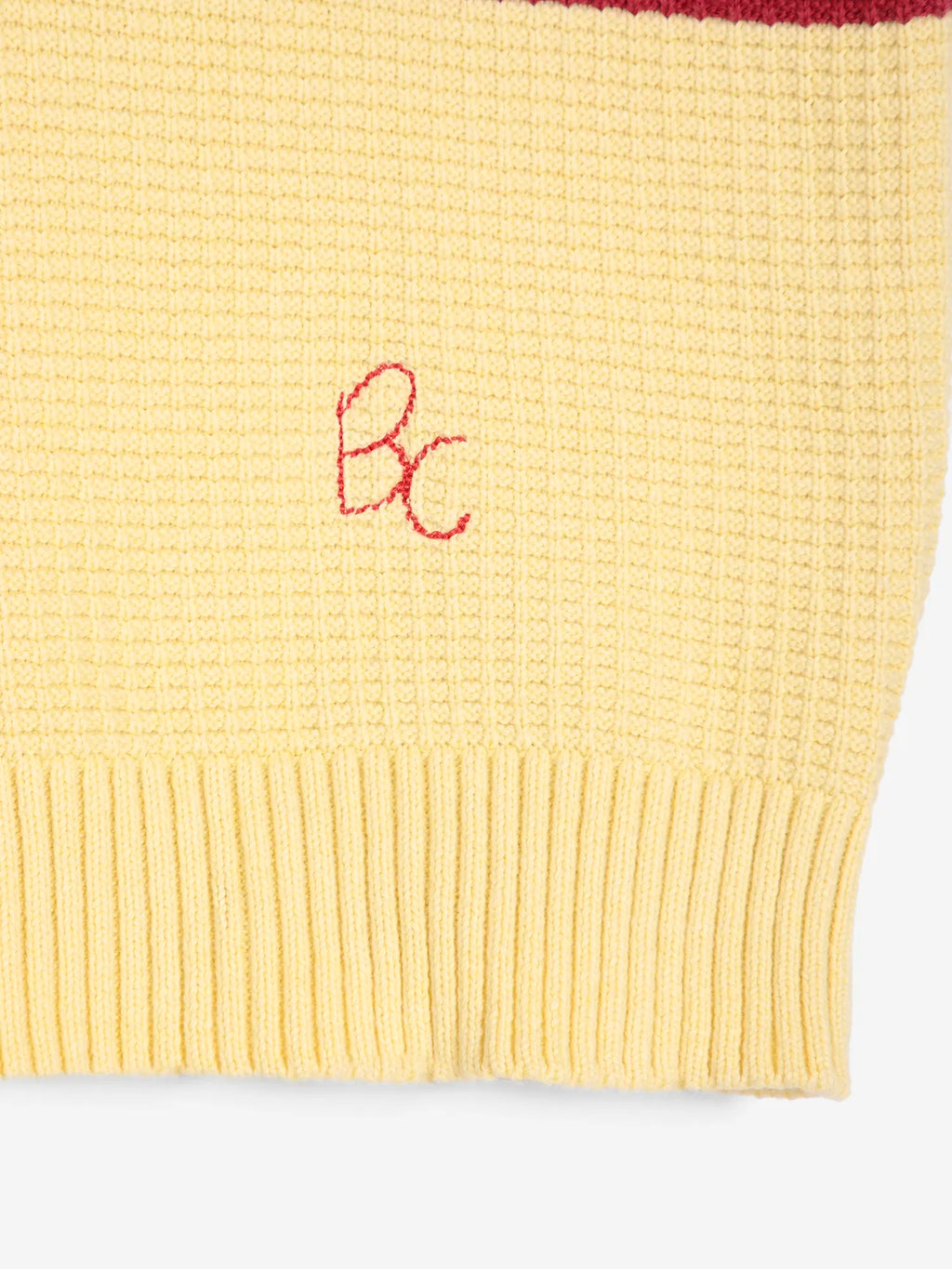 Structured wool cotton polo jumper