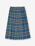 Tartan flannel pleated skirt