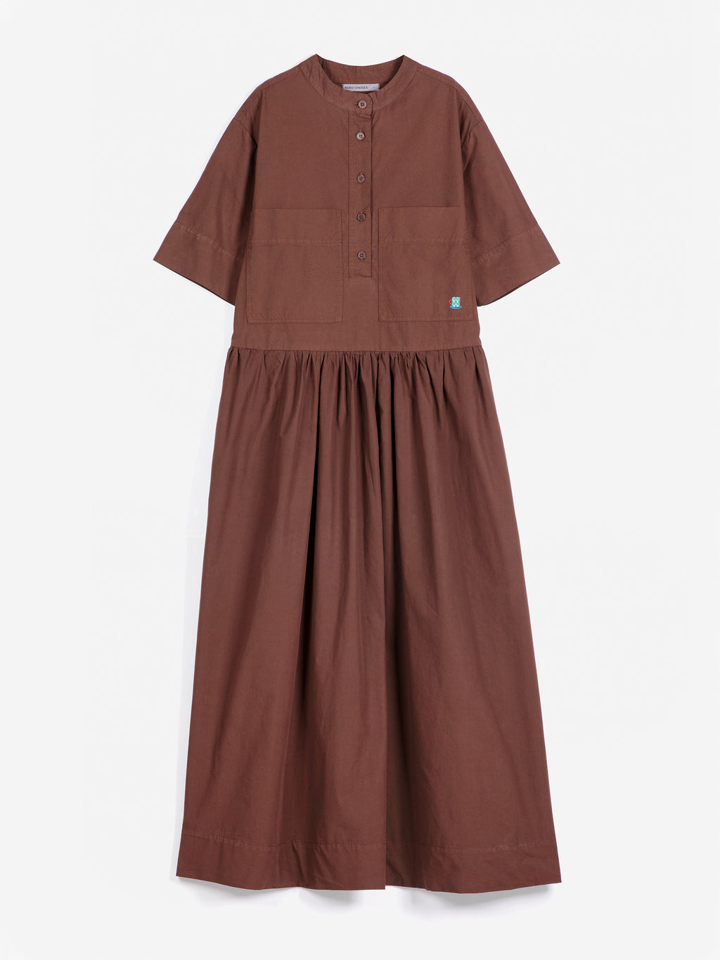Monster mug paper touch midi dress brown