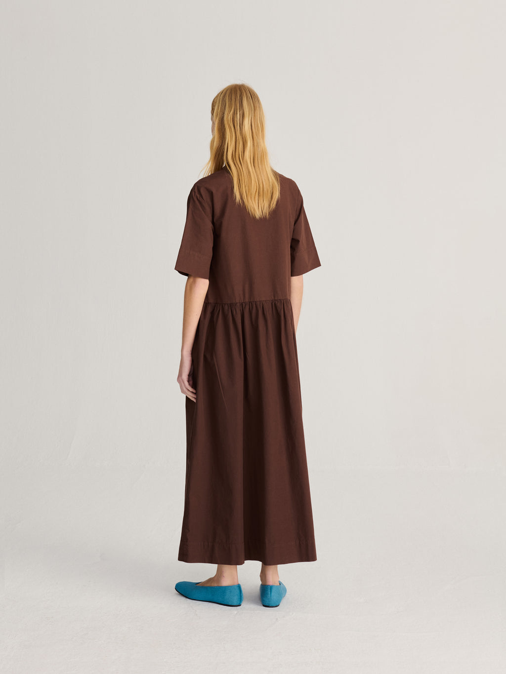 Monster mug paper touch midi dress brown