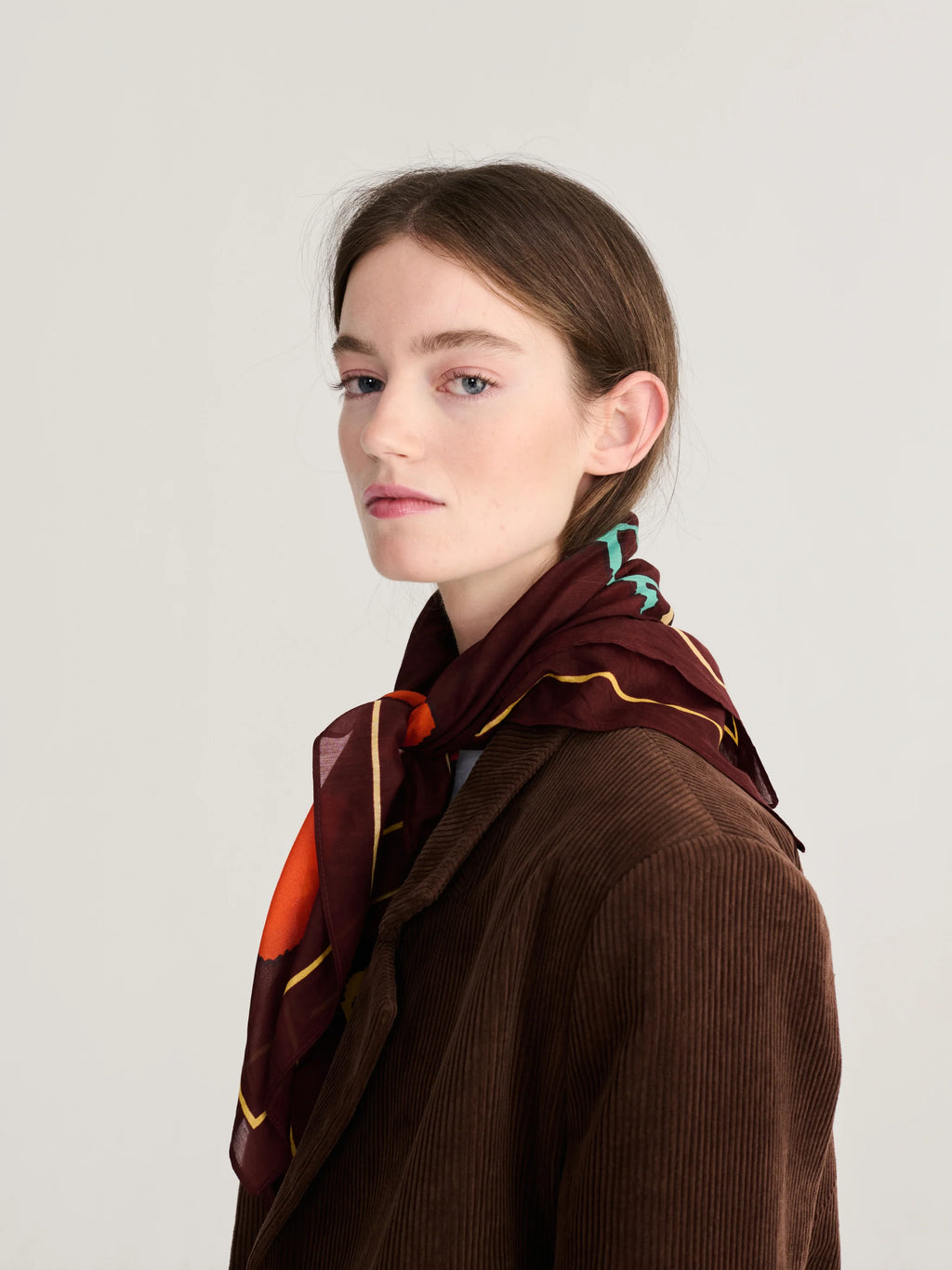 BC garden scarf brown