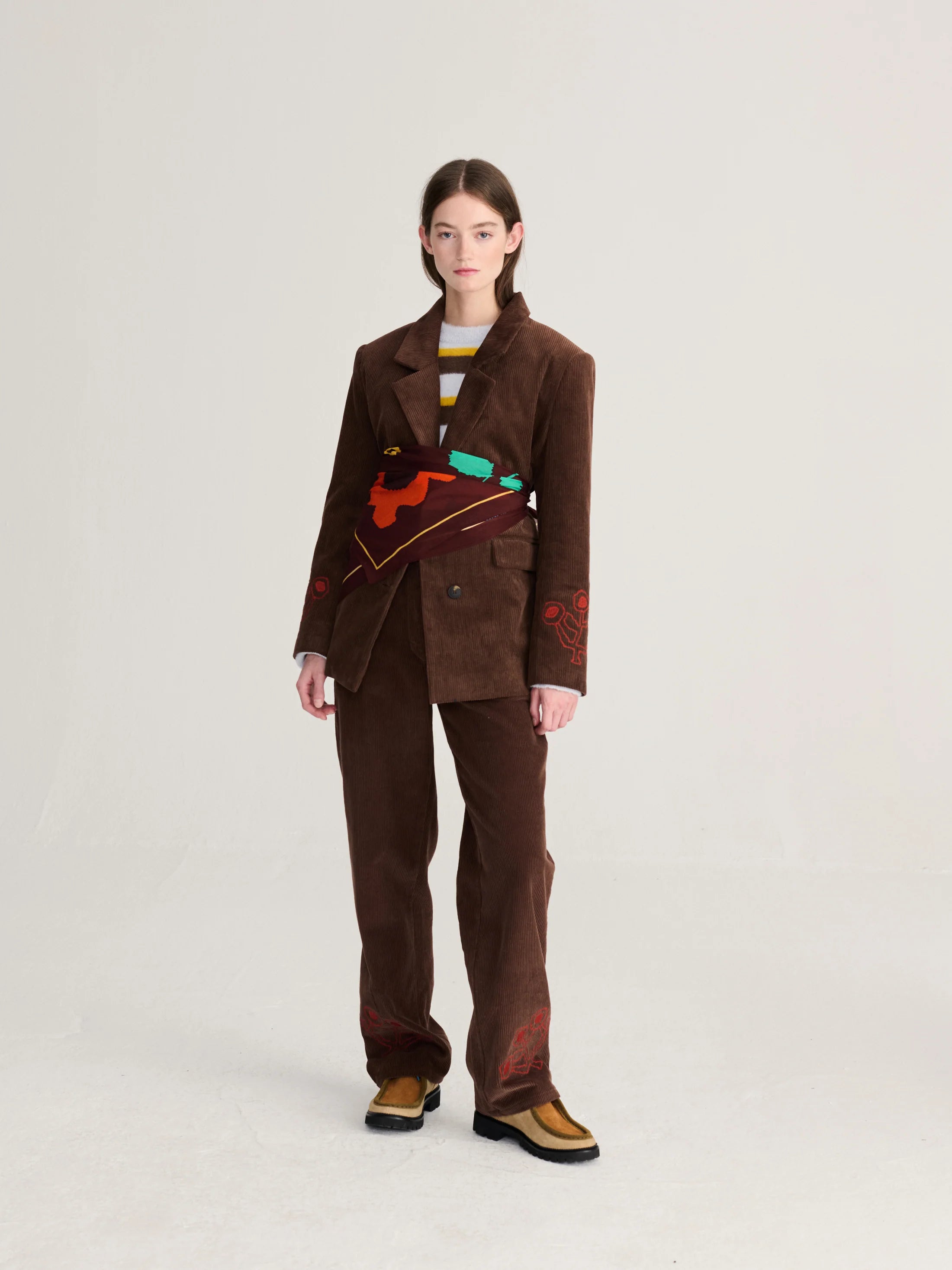 BC garden scarf brown