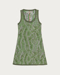 Coral green multi bias dress