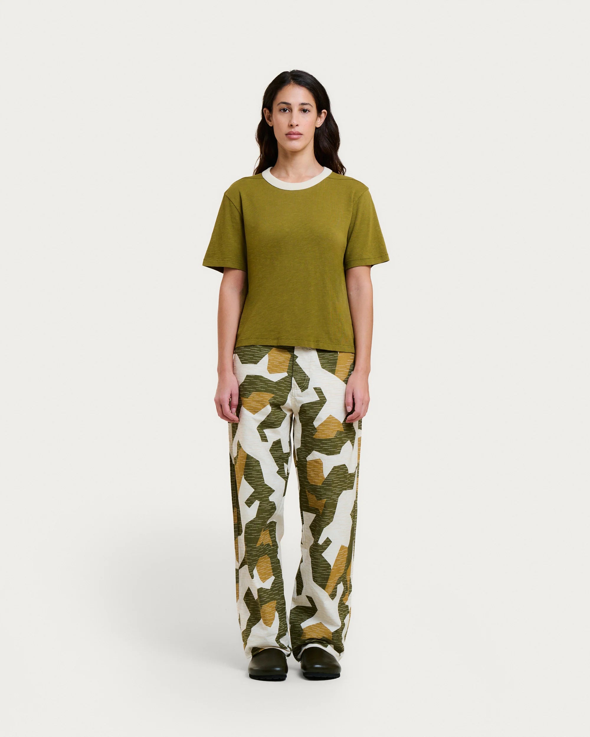 T-shirt billie khaki cream
