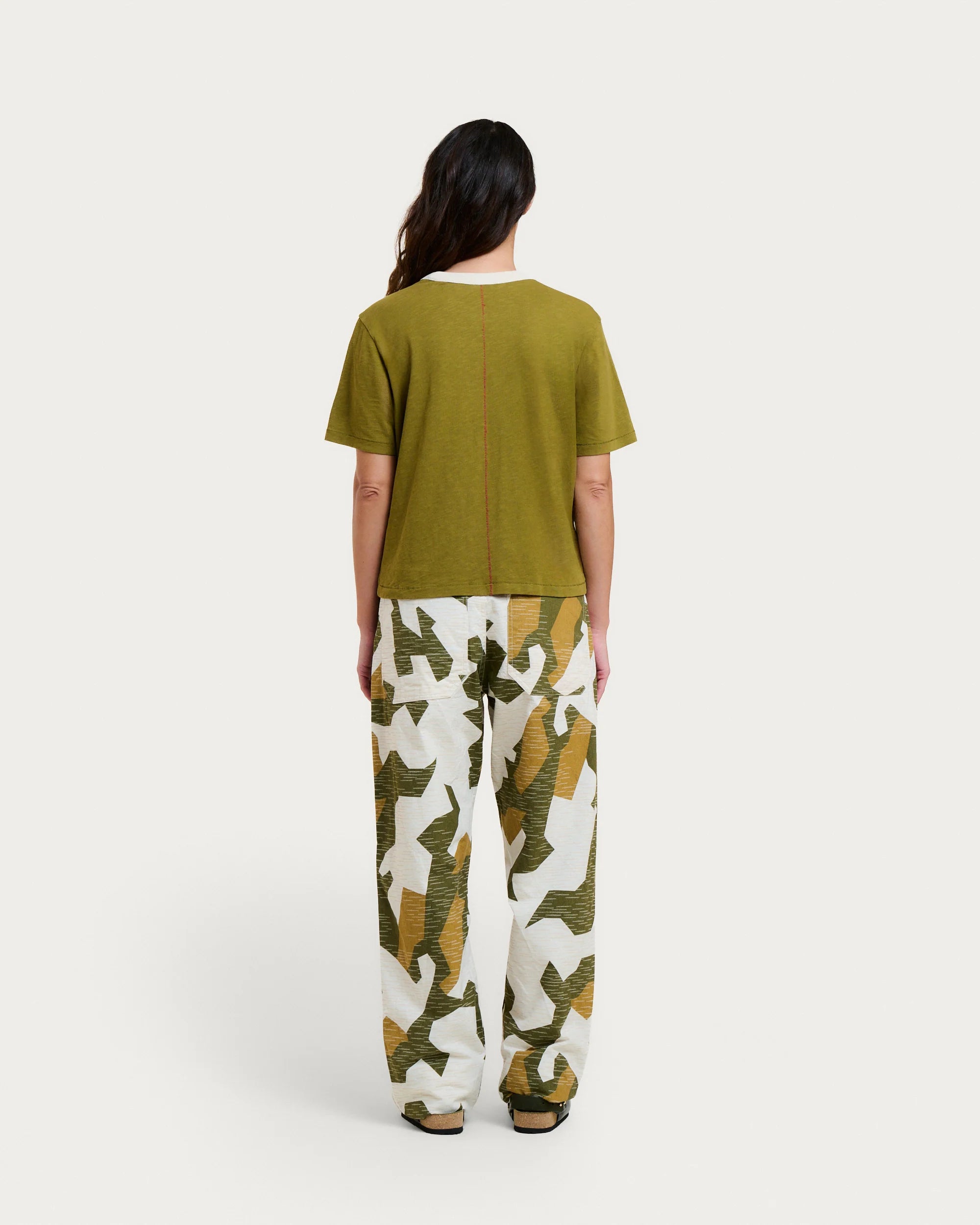 T-shirt billie khaki cream