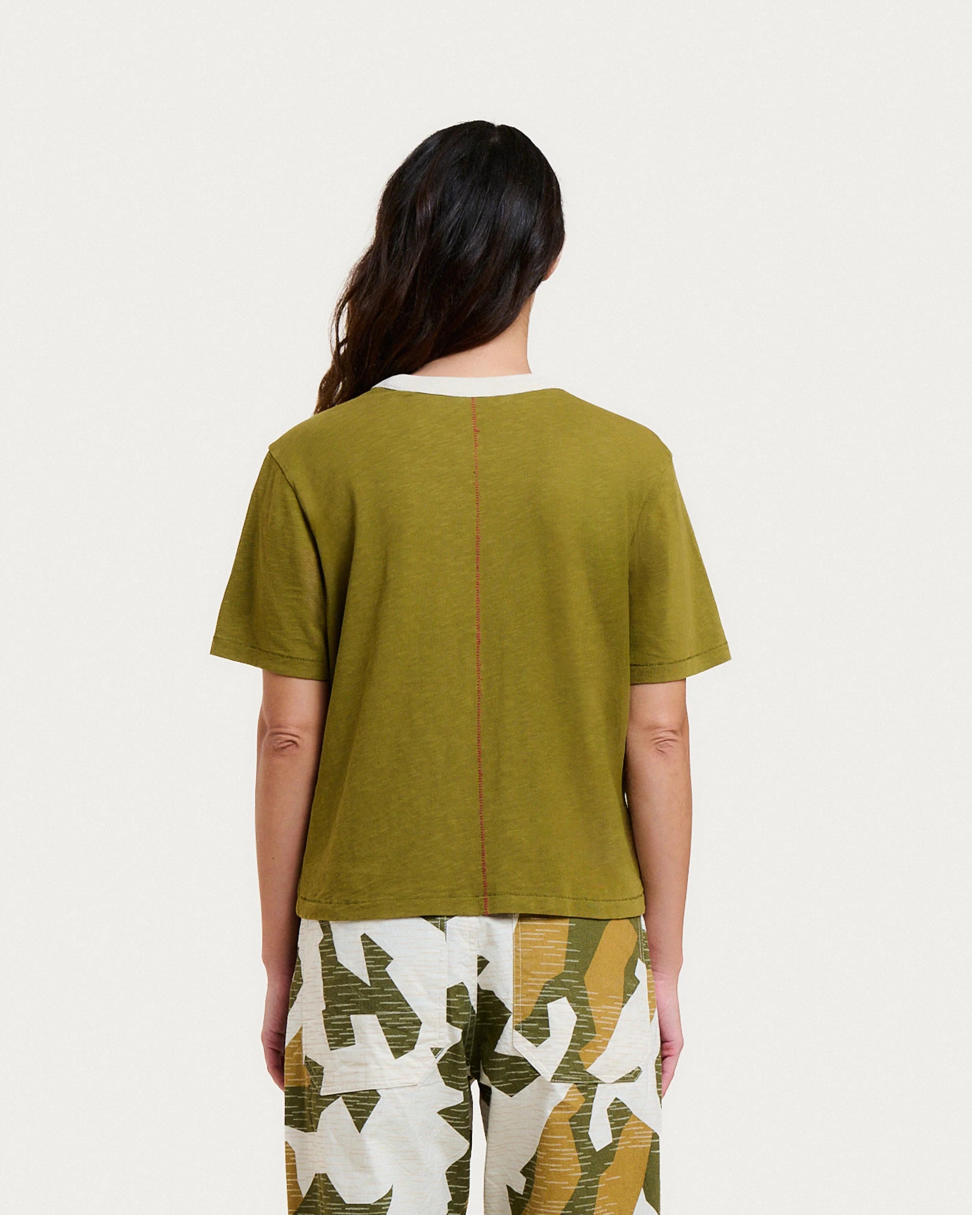 T-shirt billie khaki cream
