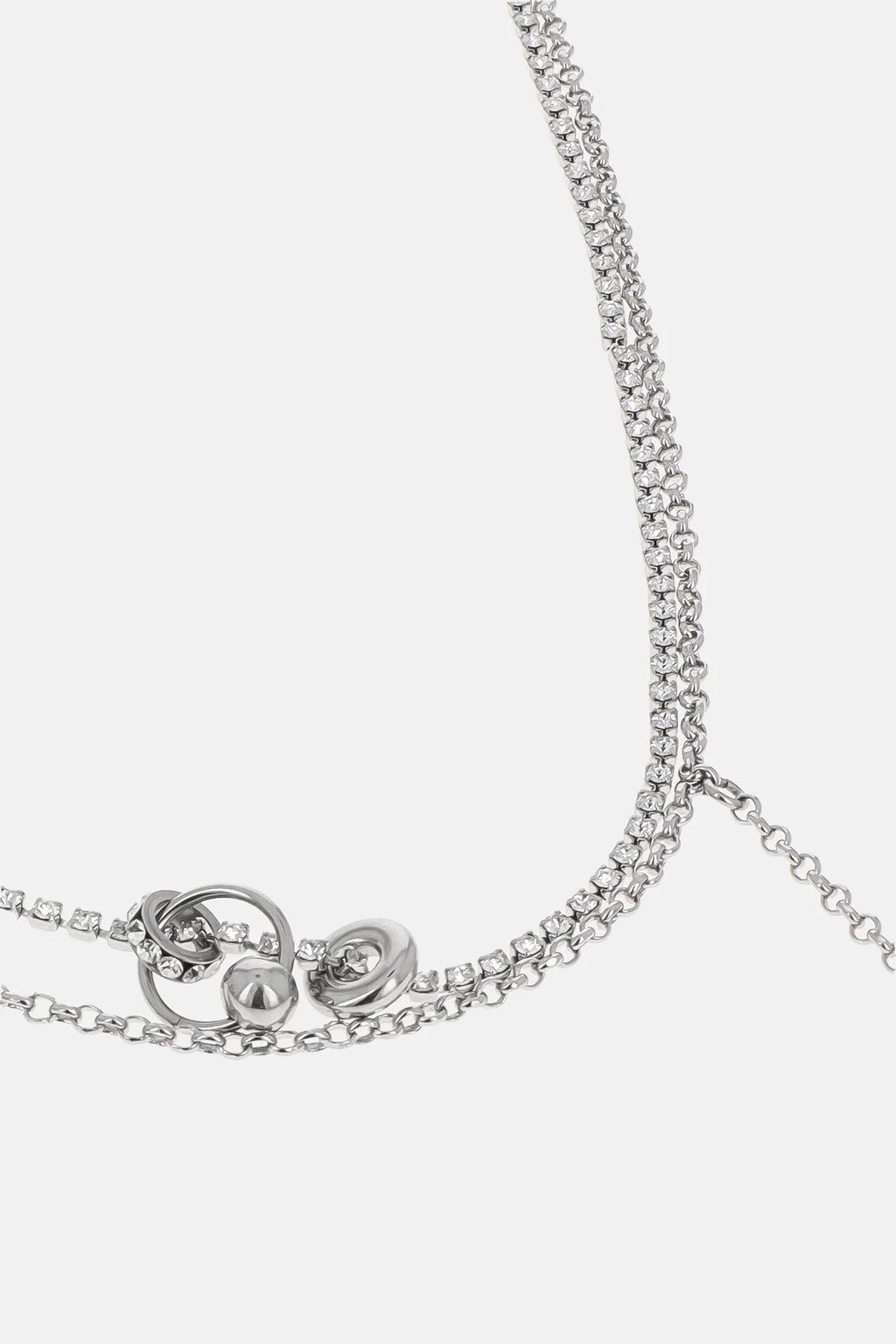 Beautiful crystal palladium necklace