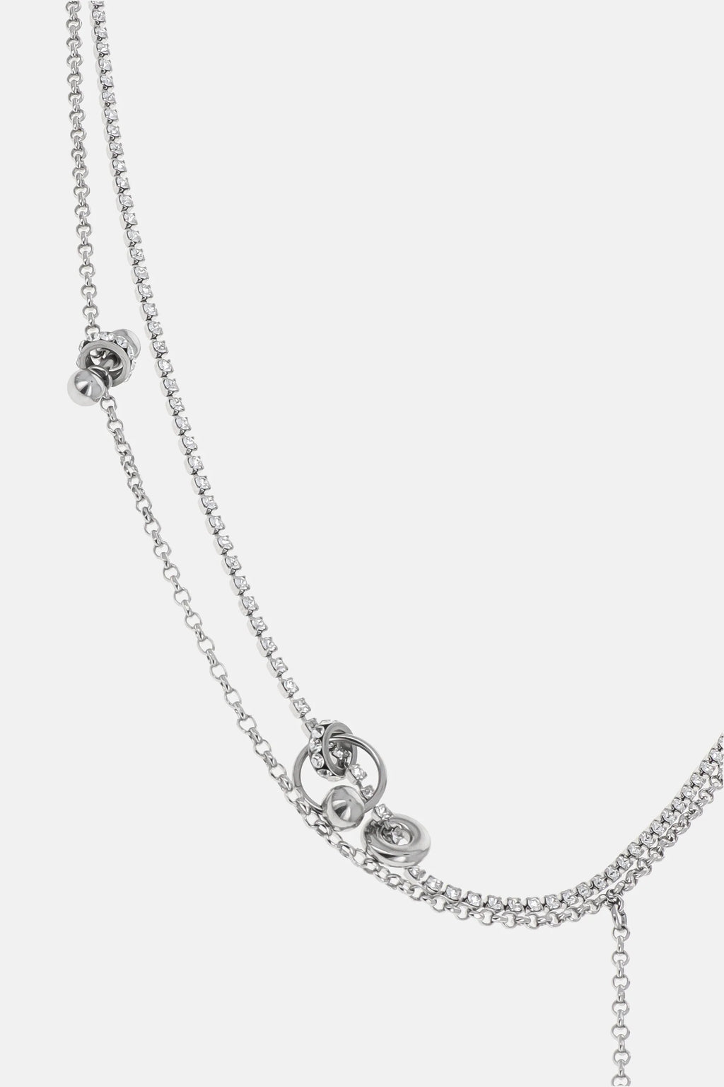 Beautiful crystal palladium necklace