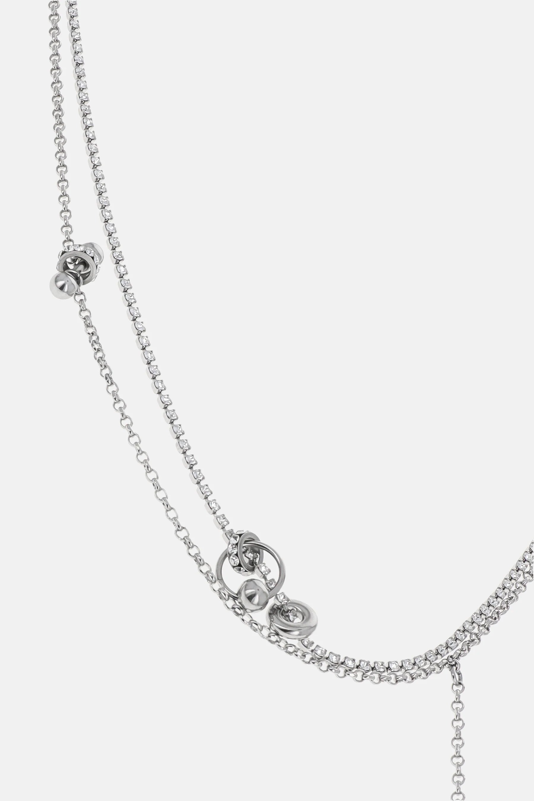 Beautiful crystal palladium necklace