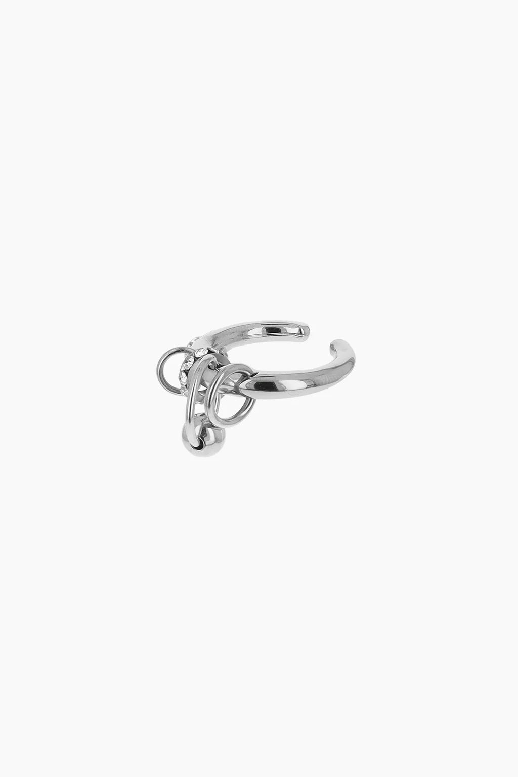 Beautiful crystal palladium ring