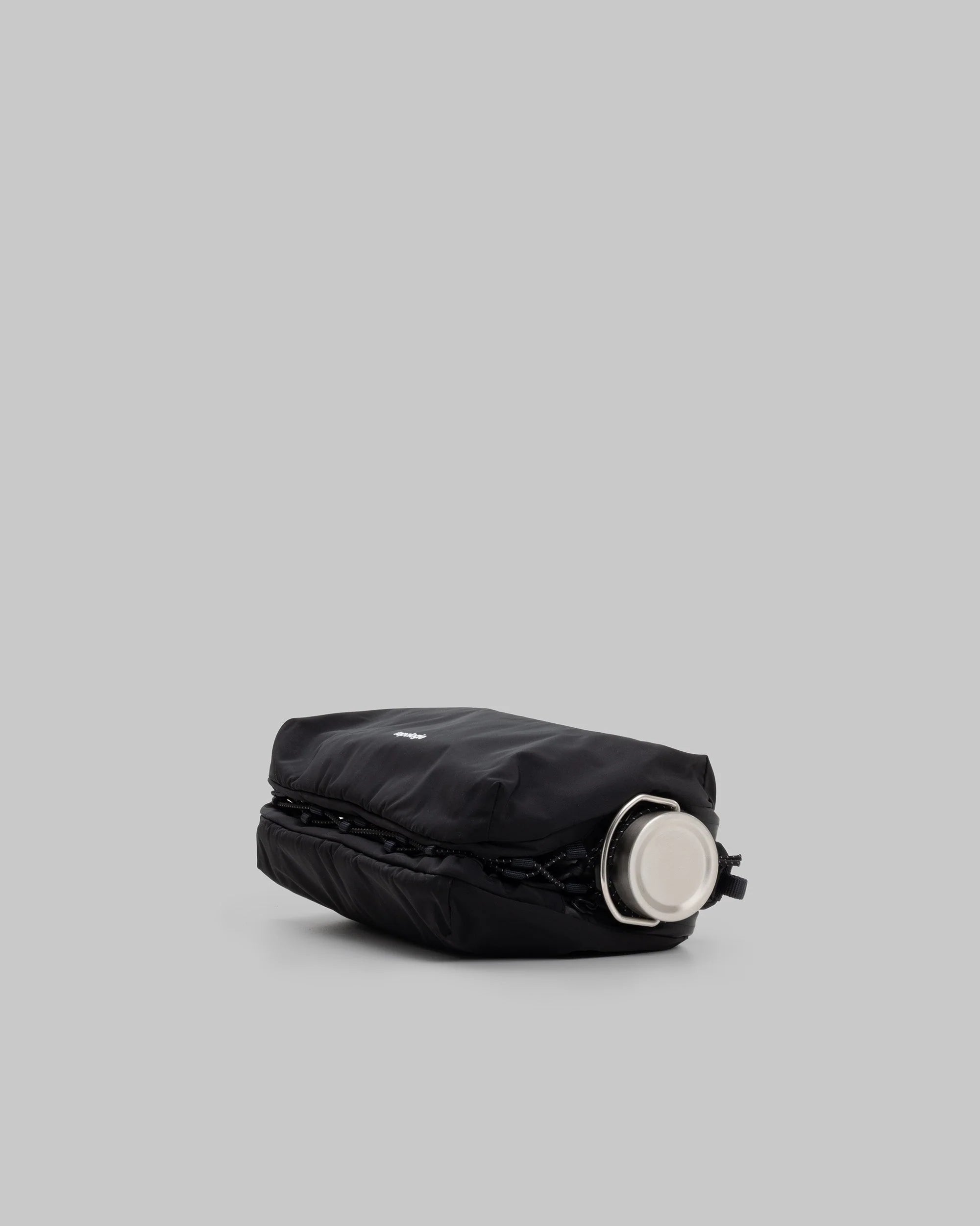 Bottle sacoche large black tech sateen