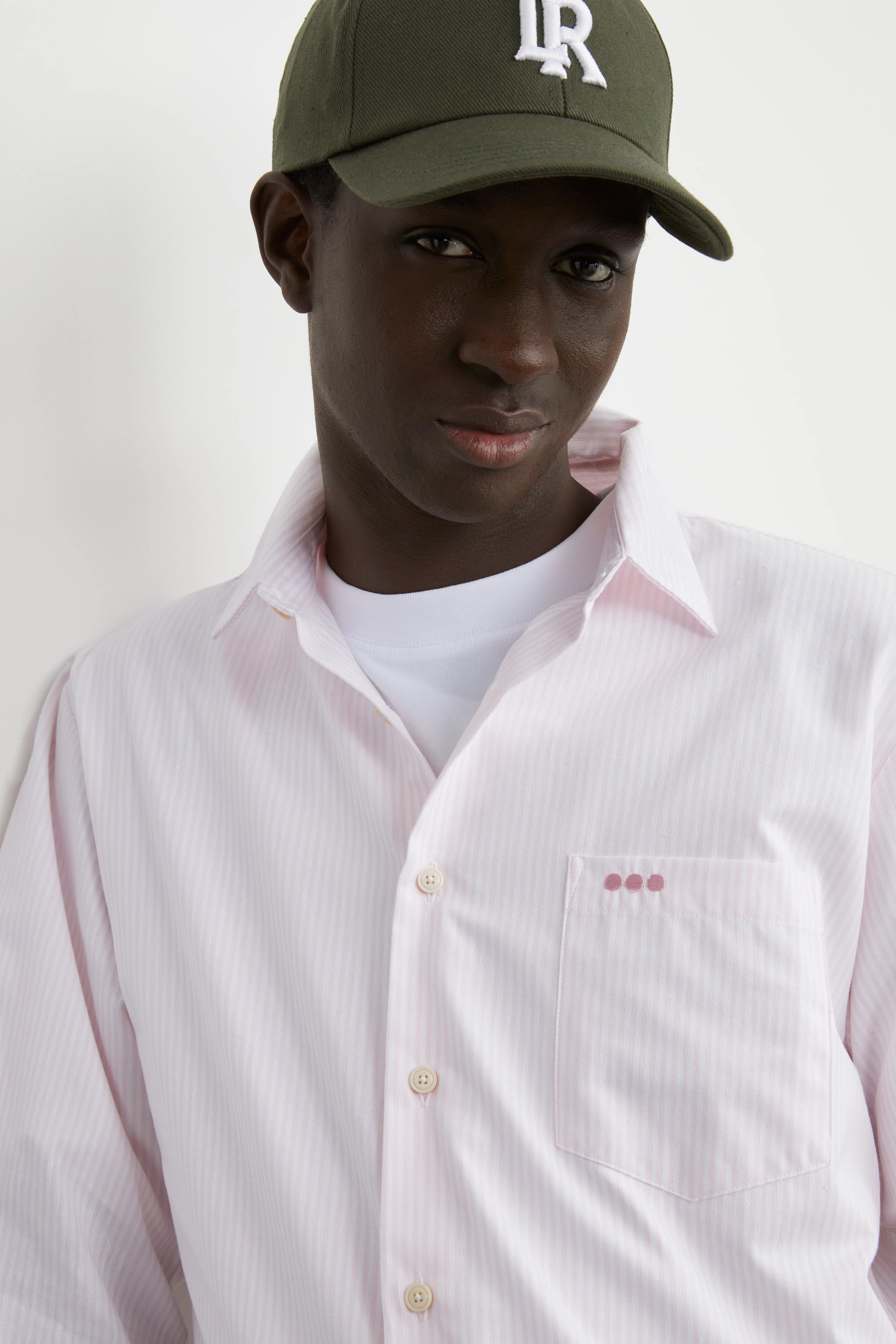 HEOL Pink Striped Oxford Shirt
