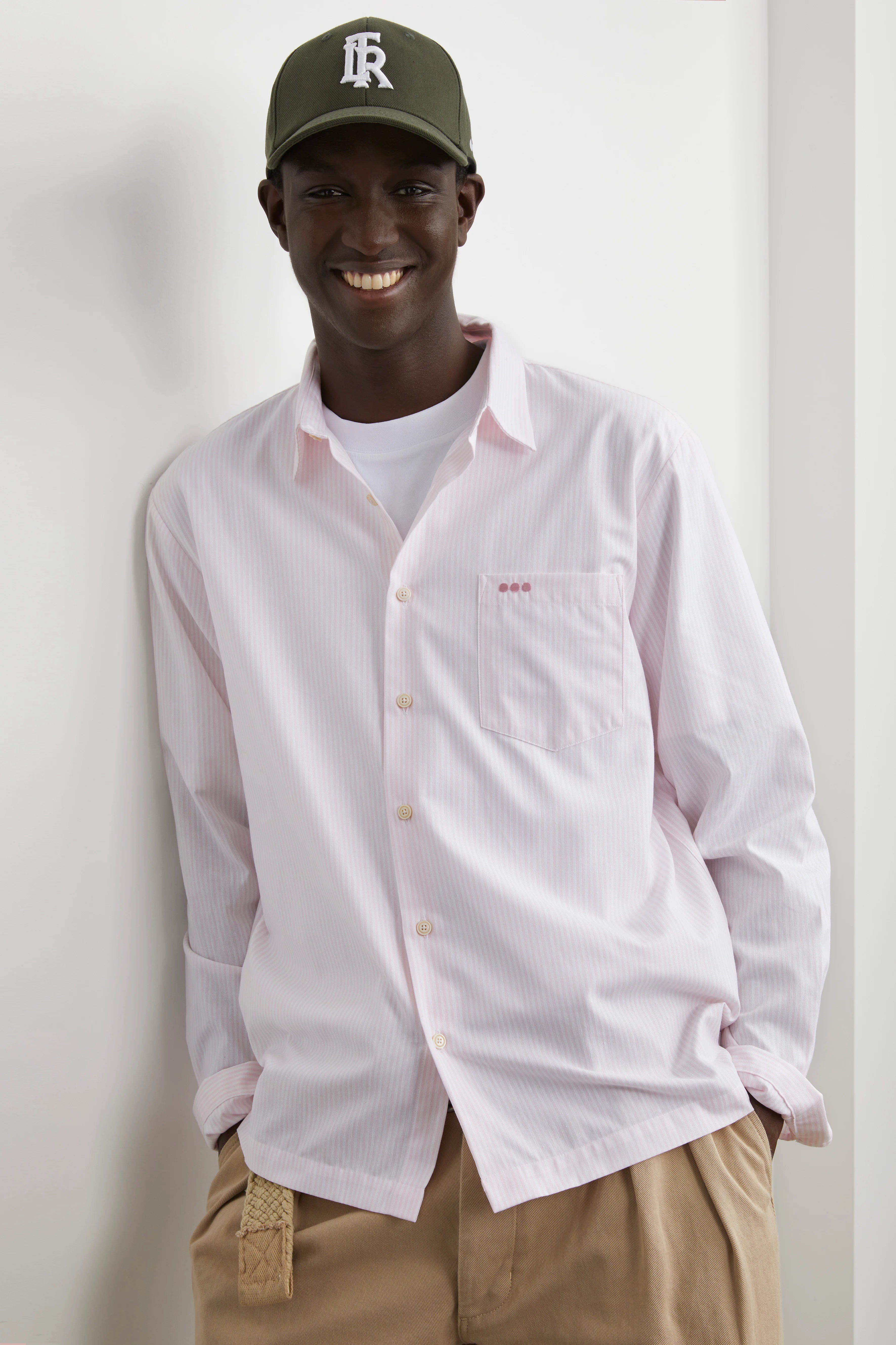 HEOL Pink Striped Oxford Shirt