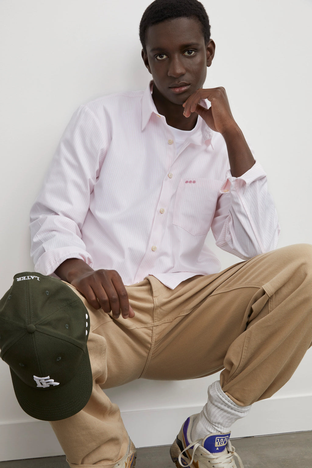 HEOL Pink Striped Oxford Shirt