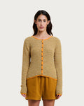 Cleo cardigan orange foam stripes