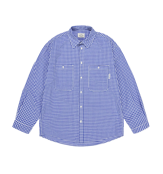 Chemise vichy bleu marine