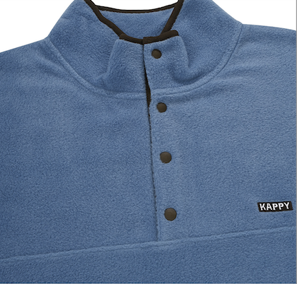 Sky blue fleece button anorak