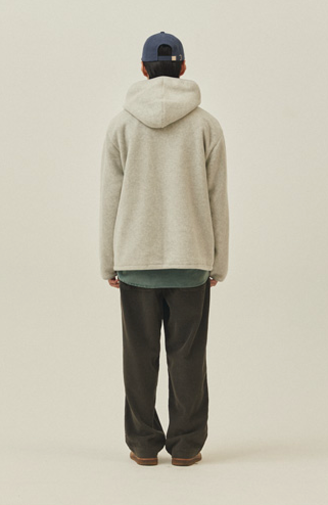 One tuck fatigue corduroy pants charcoal