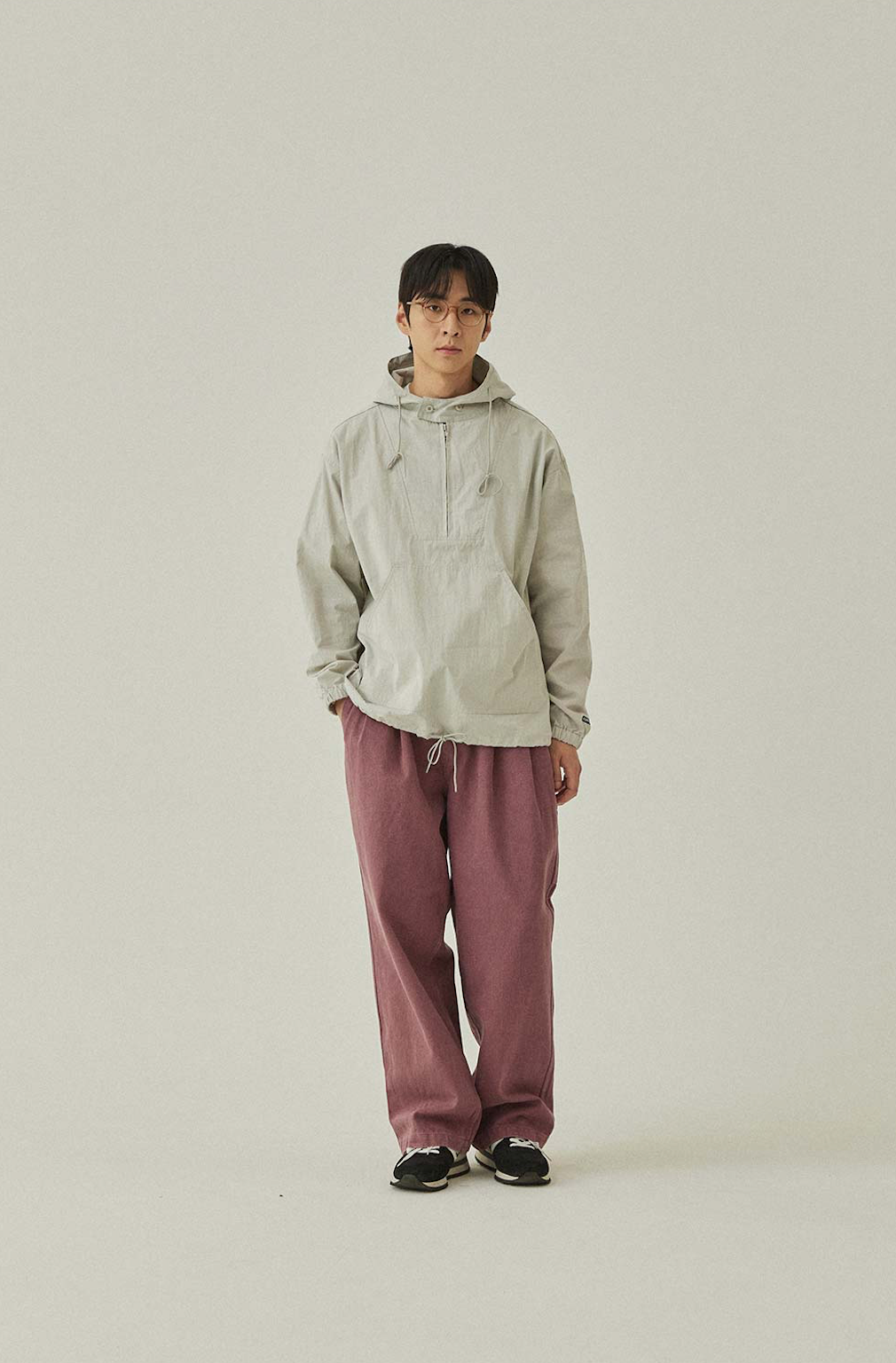 Two tuck wide cation pants purple