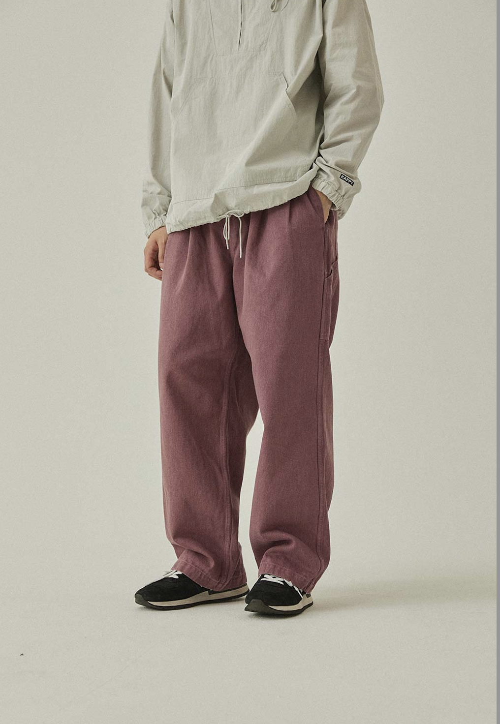 Two tuck wide cation pants purple