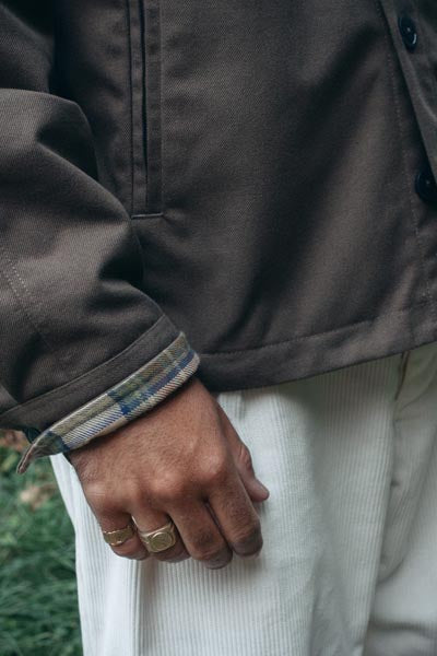 Dune-coloured lined khaki jacket