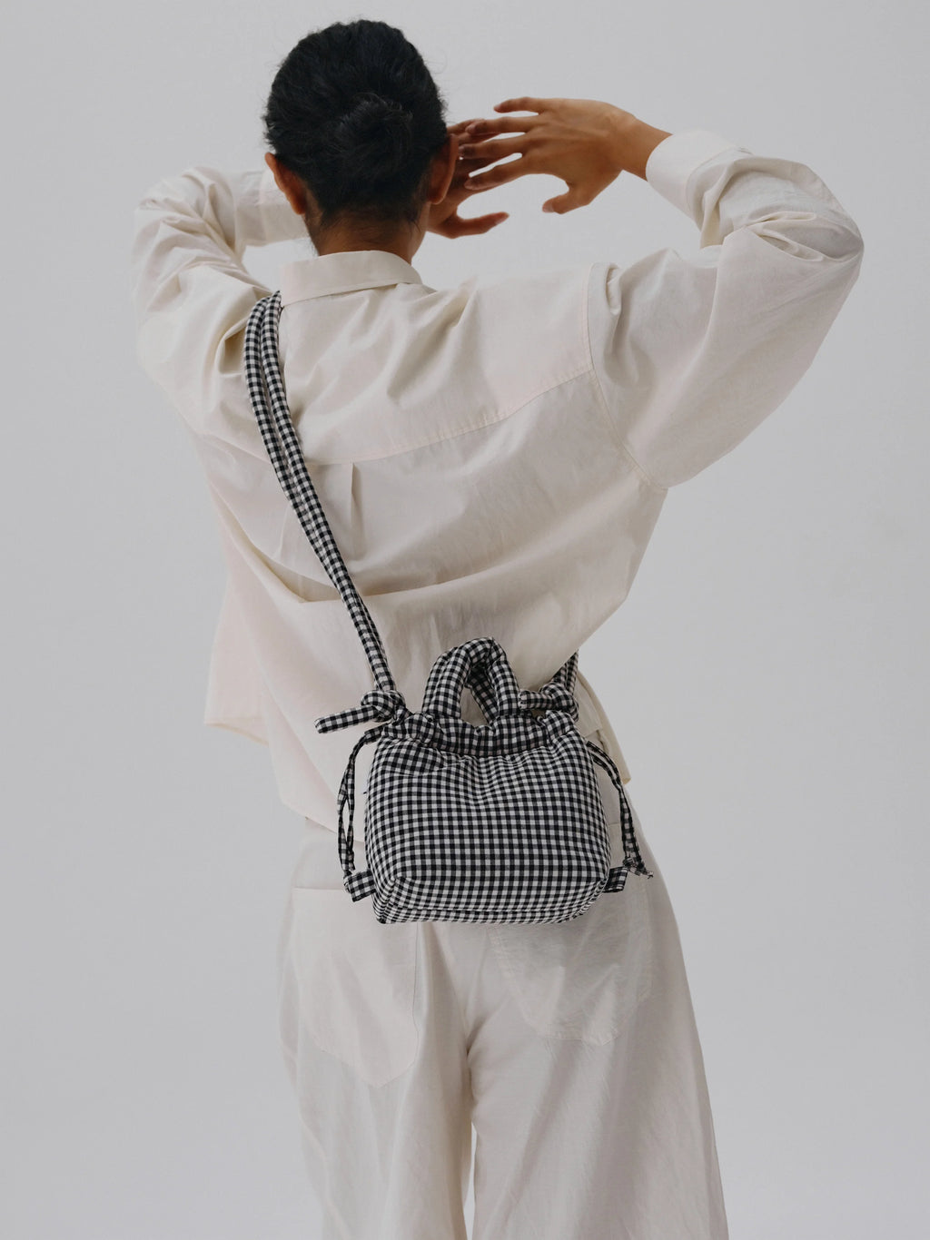 Micro 'Ona' soft bag, Vichy black