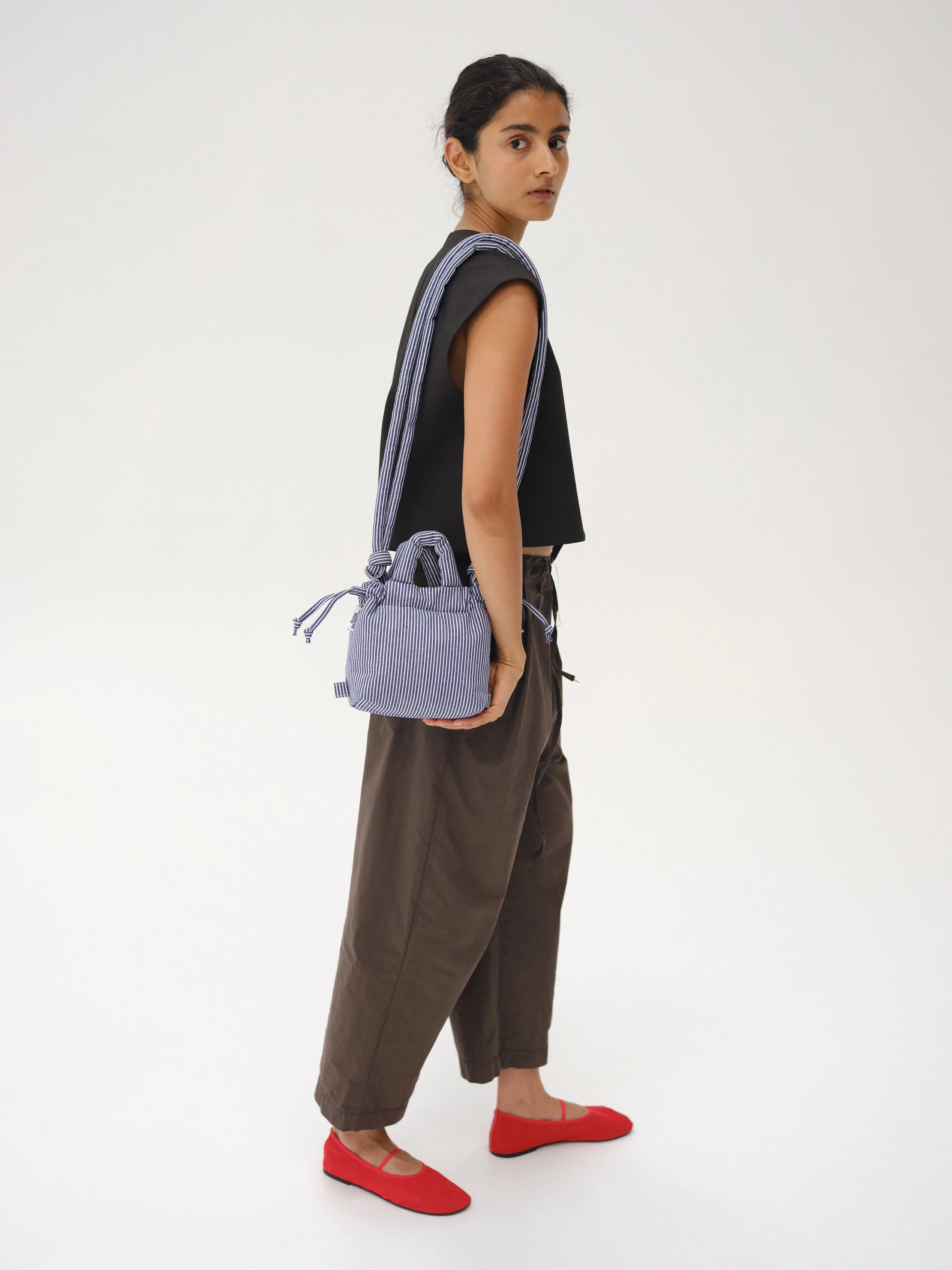 Micro Ona bag coton rayure marine