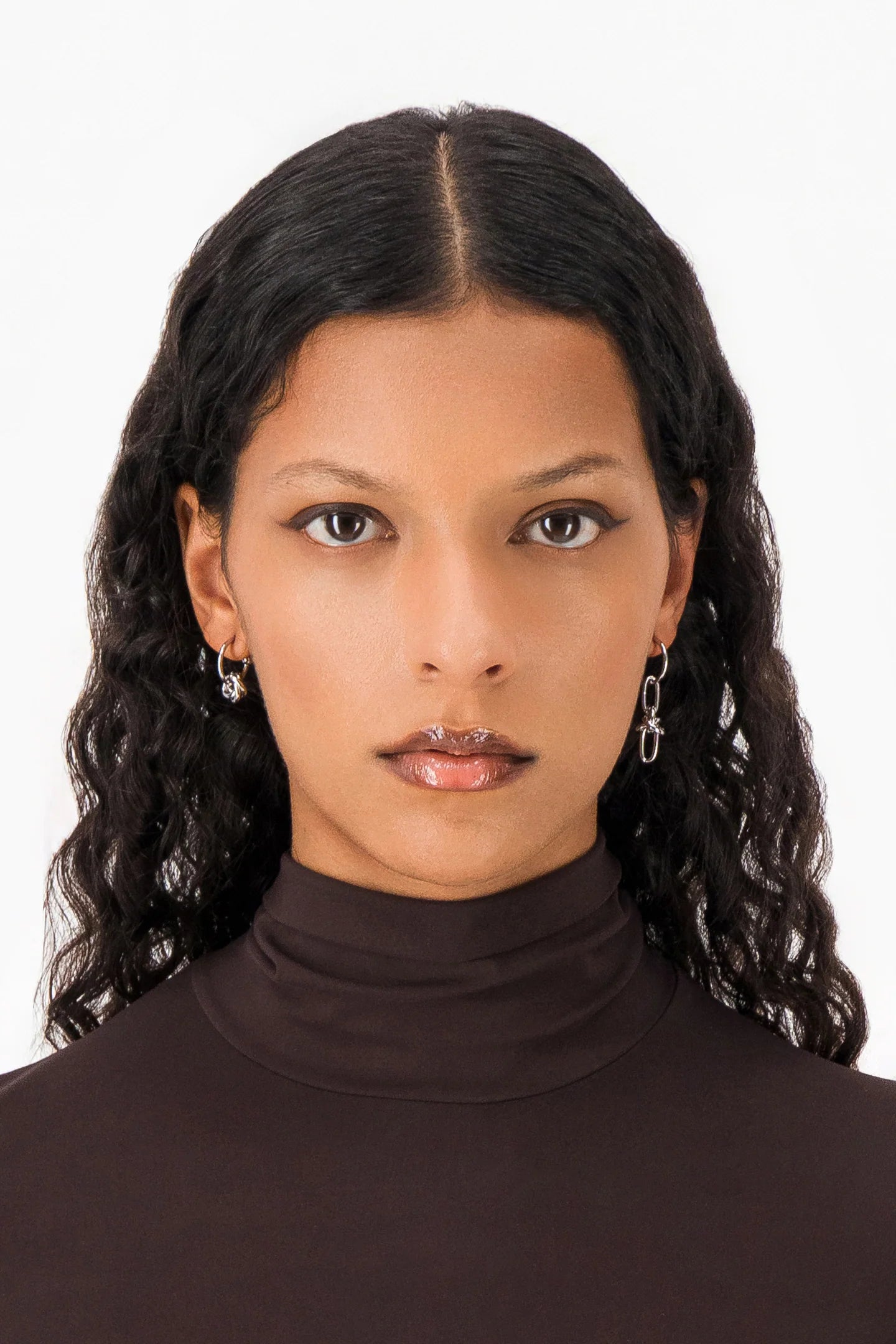 Daria crystal palladium earrings