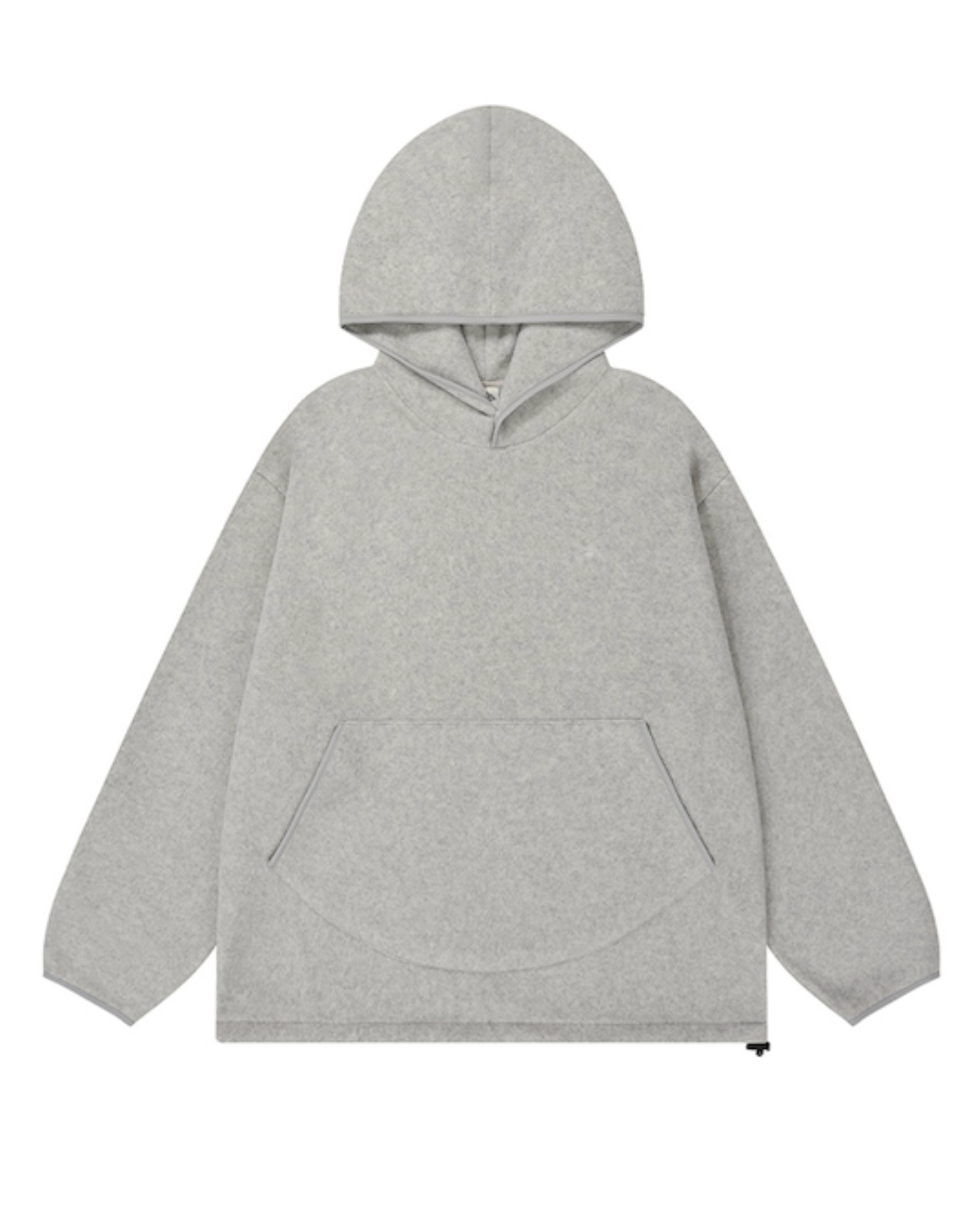 Sunrise fleece button hoodie heather white