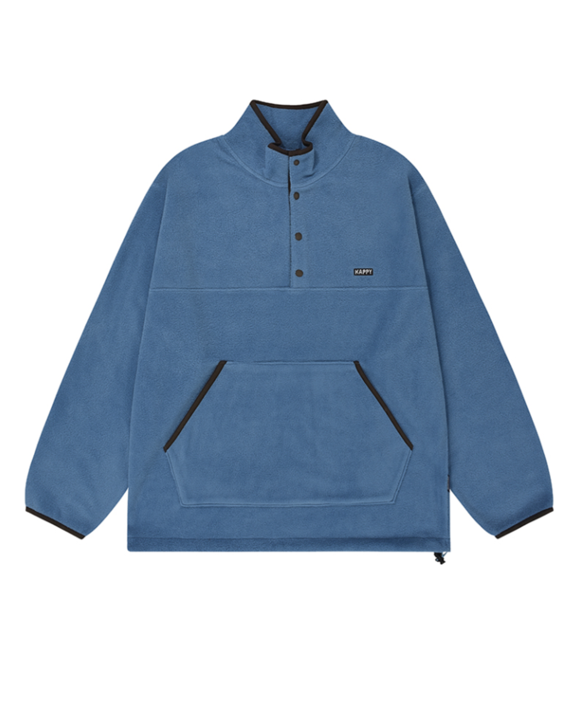 Sky blue fleece button anorak