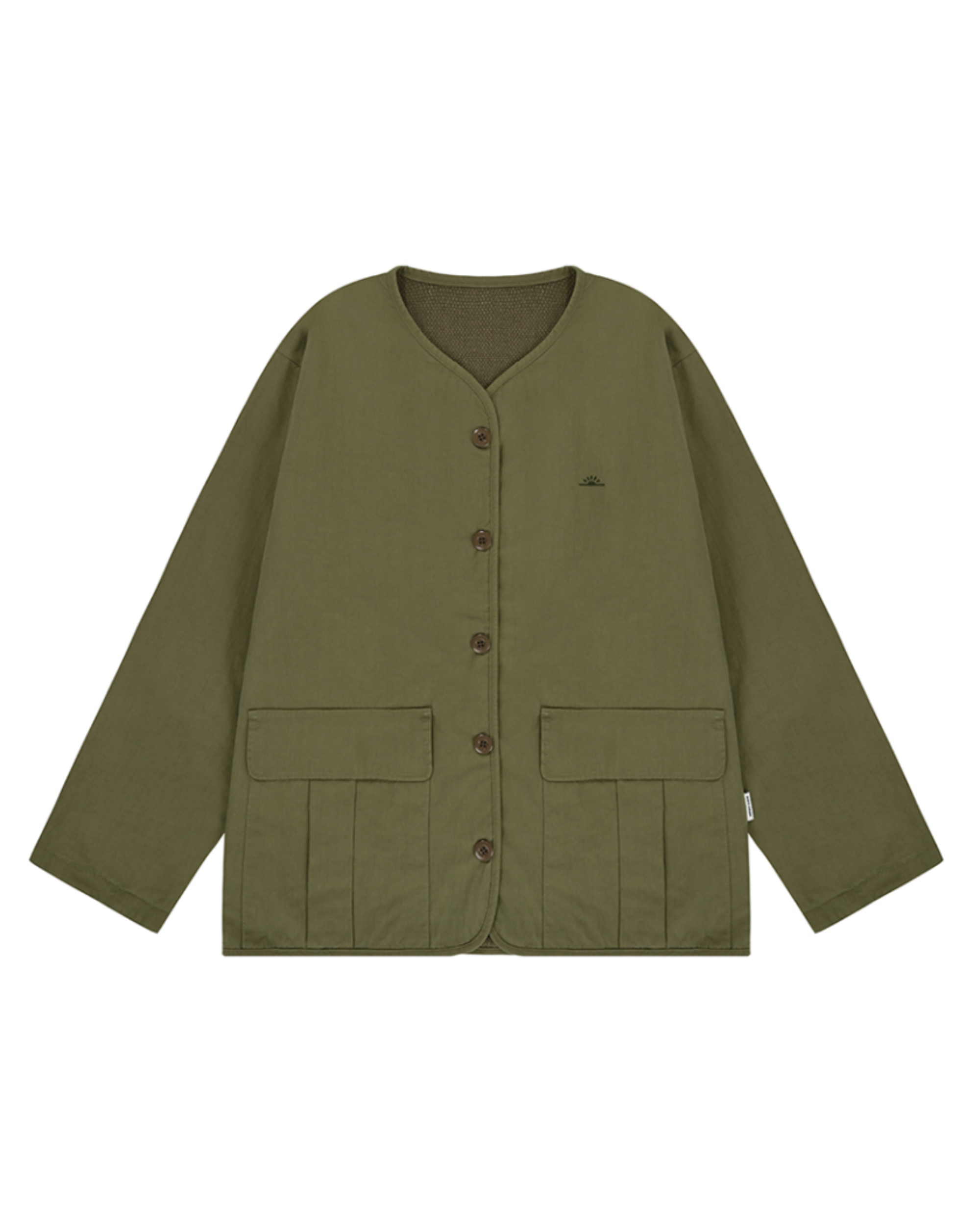 Reversible round utility jacket khaki