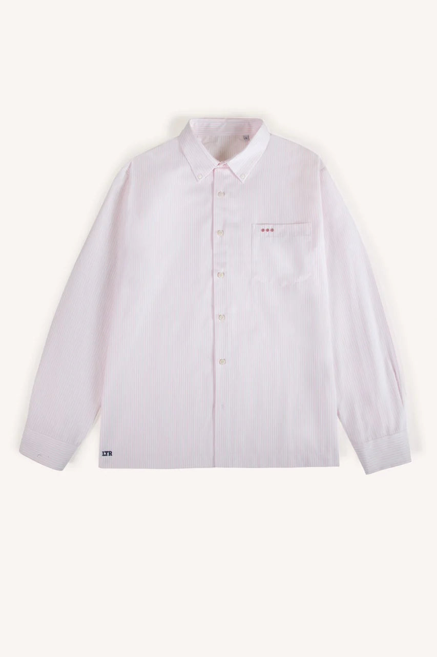HEOL Pink Striped Oxford Shirt