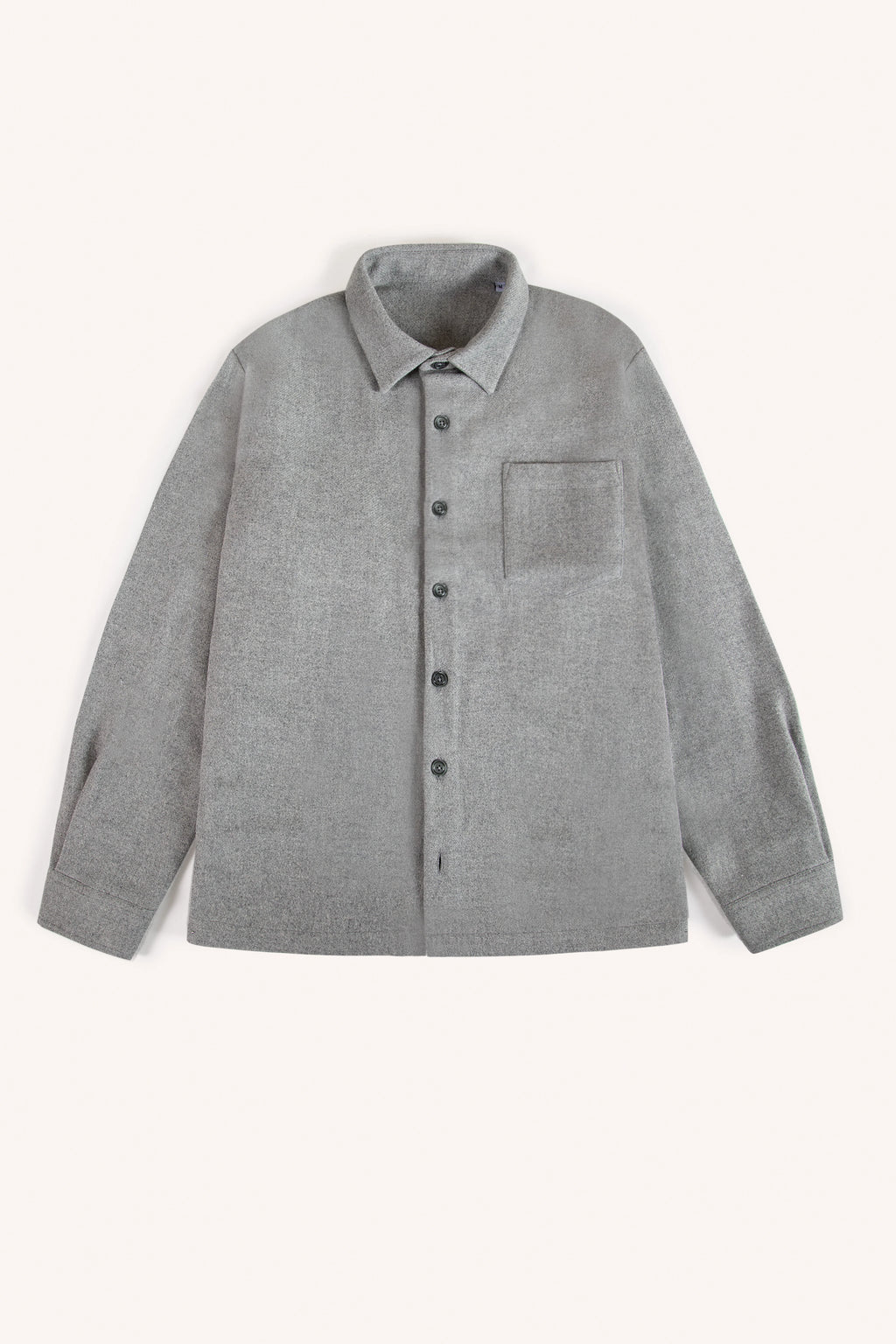 Grey pure wool overshirt